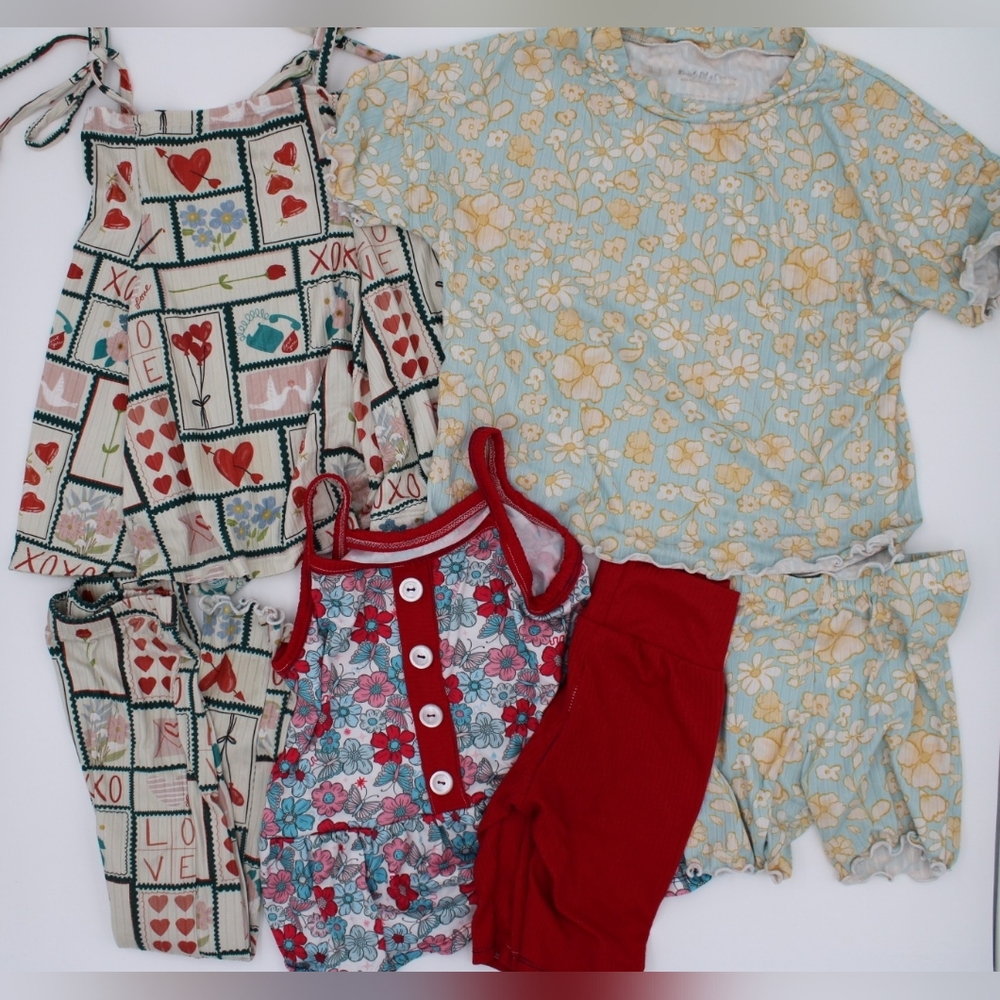 Girls Size 5 Handmade 2-Piece Outfit Sets Bundle (3 Sets) – Rowdy Riley Creation - Picture 1 of 10